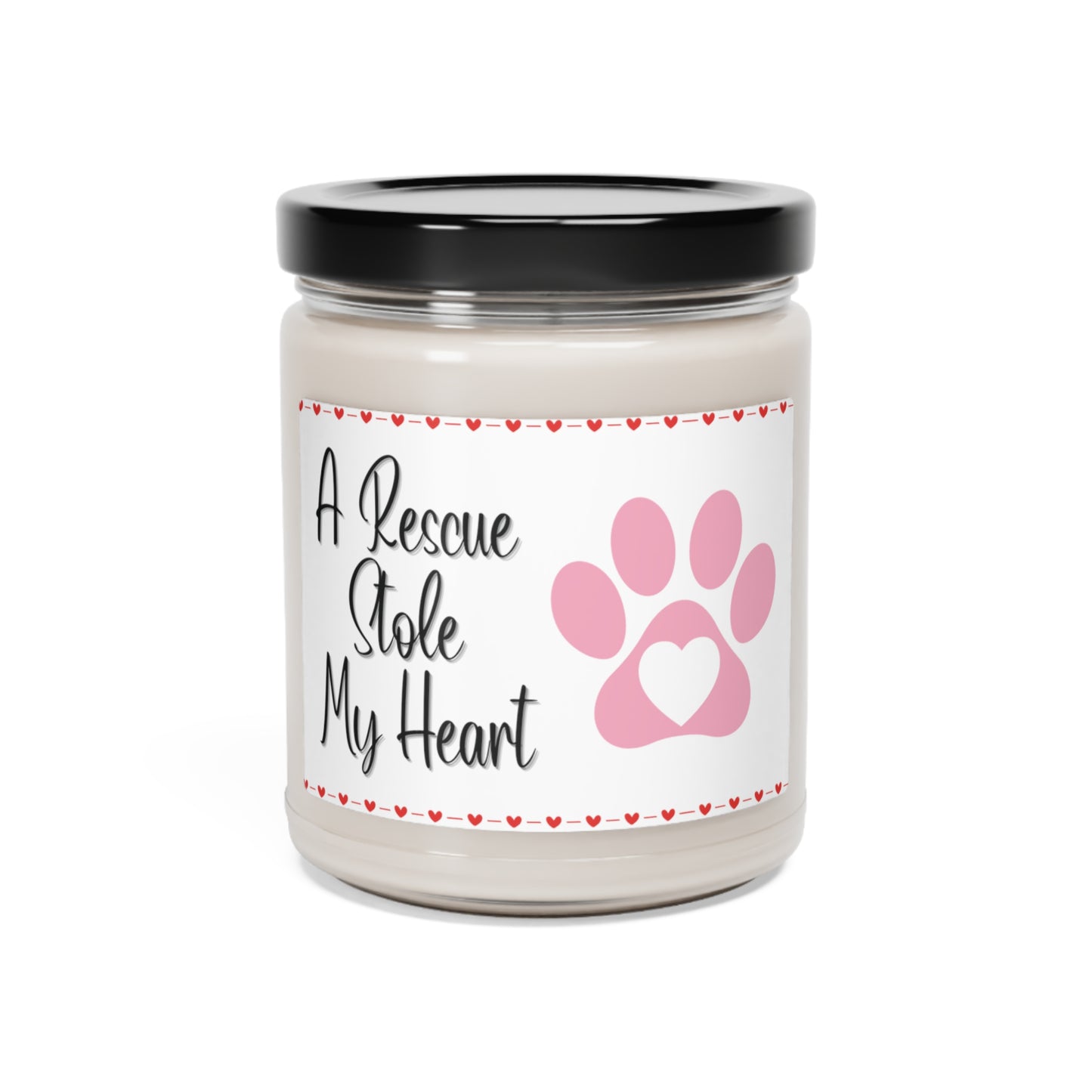 Rescue Love Scented Soy Candle "A Rescue Stole My Heart" (5 Scents)| Love & Paws Collection