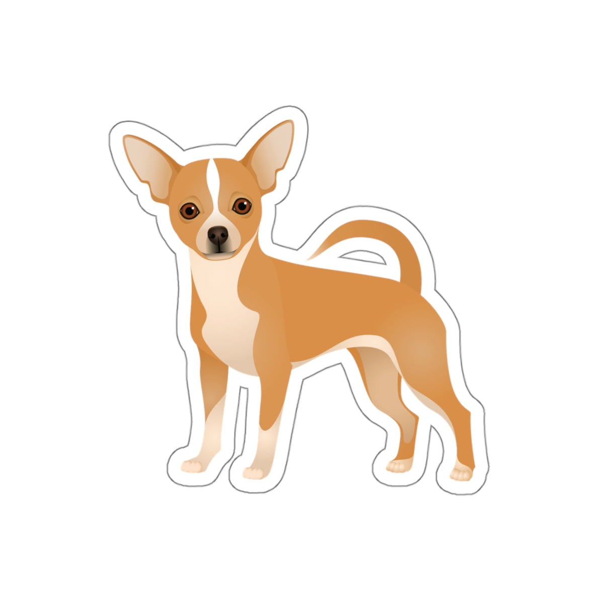 Tan Chihuahua Kiss-Cut Sticker