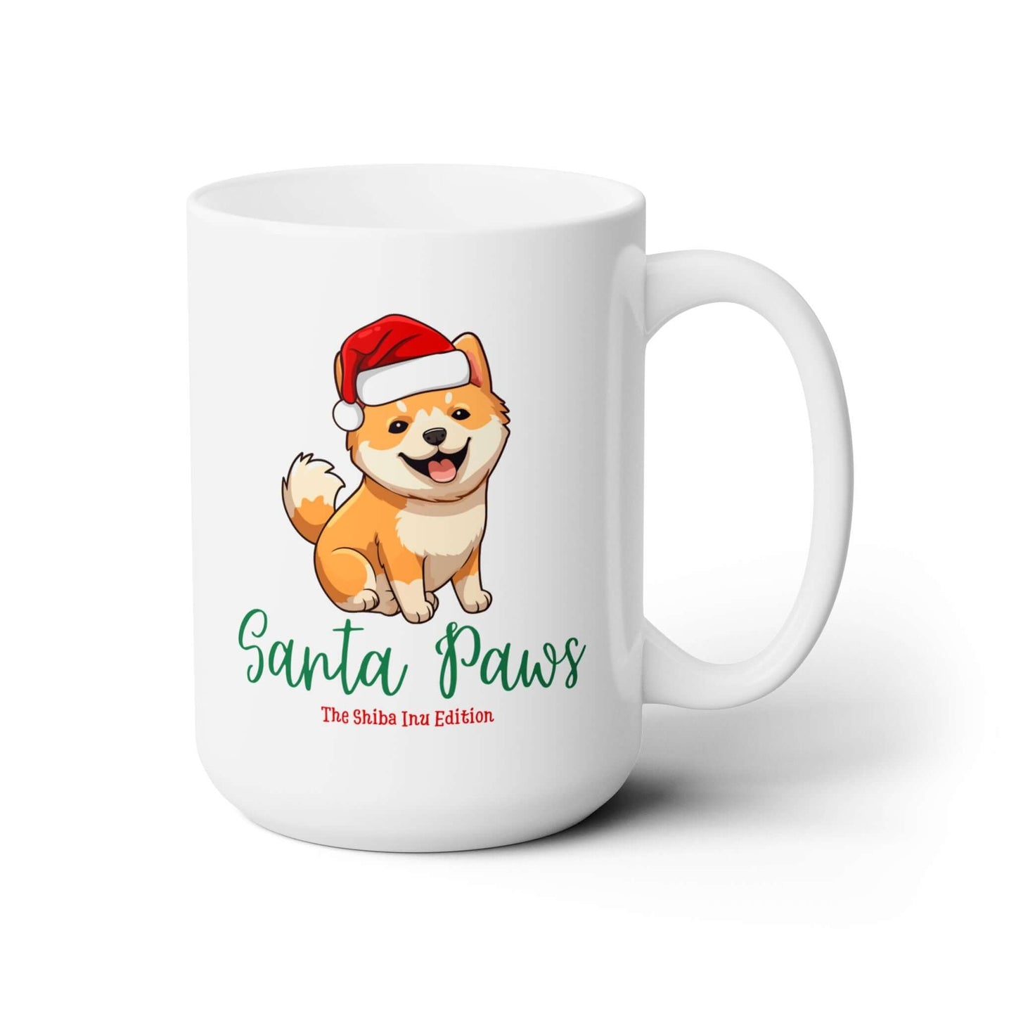 Shiba Inu Christmas Ceramic Mug – 15oz Holiday Coffee Cup for Dog Lovers