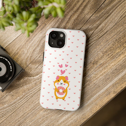 Cute Hamster & Donut Phone Case (Tough) -- [iPhone Only]