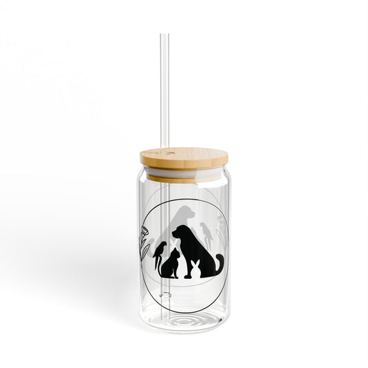 Animals Silhouette 16oz Sipper Glass