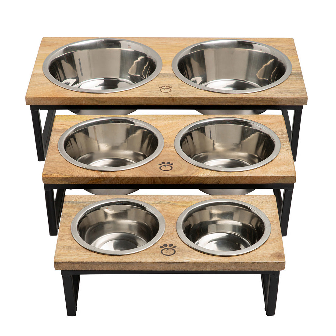 Elevated Pet Feeder (Wood & Metal) (S-L-Tall)