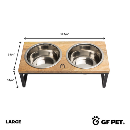 Elevated Pet Feeder (Wood & Metal) (S-L-Tall)