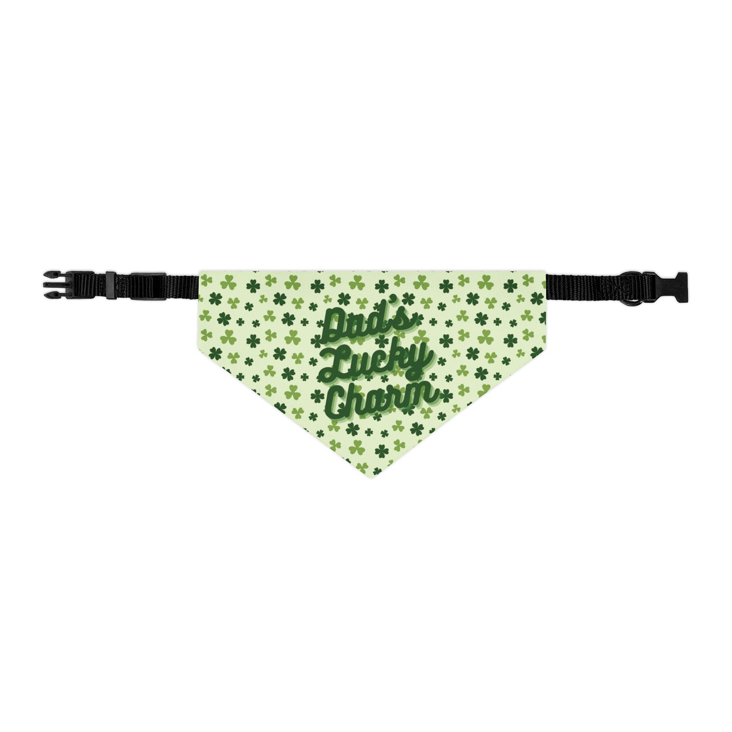 "Dad's Lucky Charm" St. Patrick's Day Pet Bandana Collar