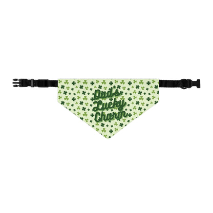 "Dad's Lucky Charm" St. Patrick's Day Pet Bandana Collar