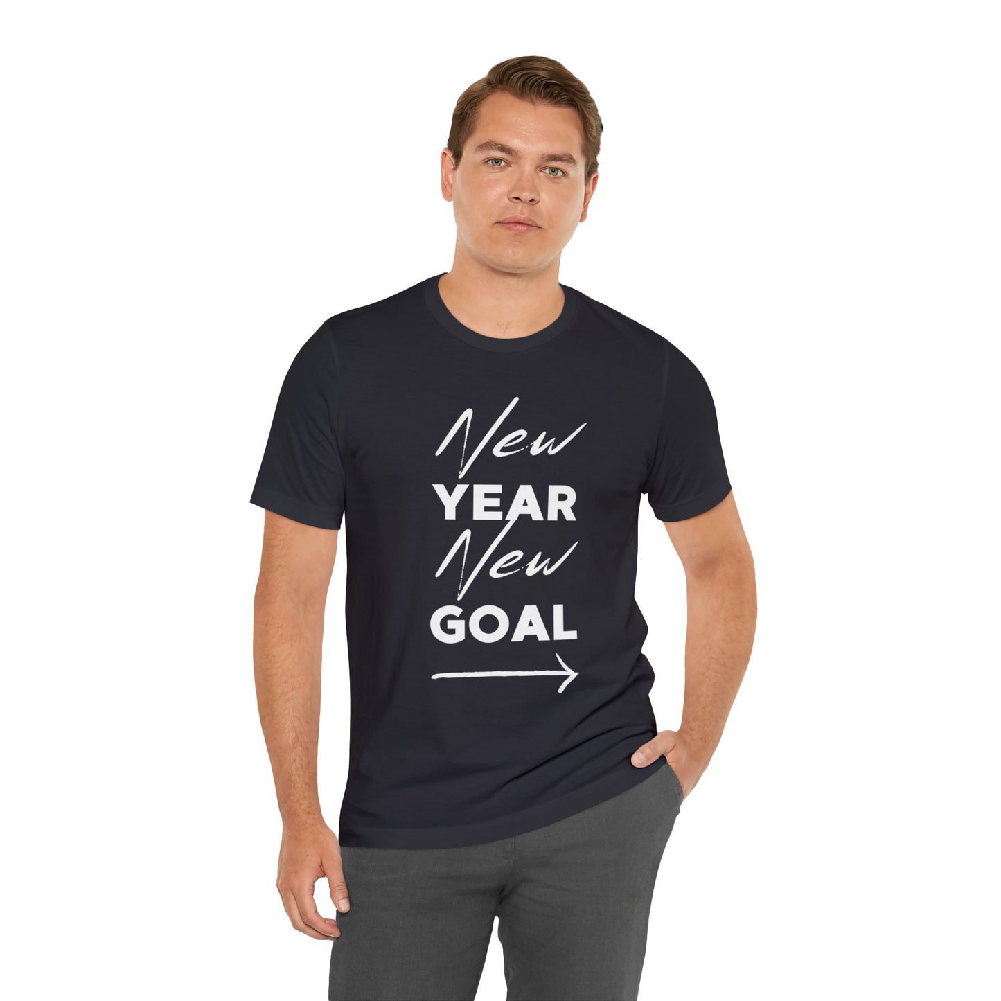 "New Year, New Goal -- Become a Foster" T-Shirt Unisex Short Sleeve Tee (Multiple Sizes & Colors)