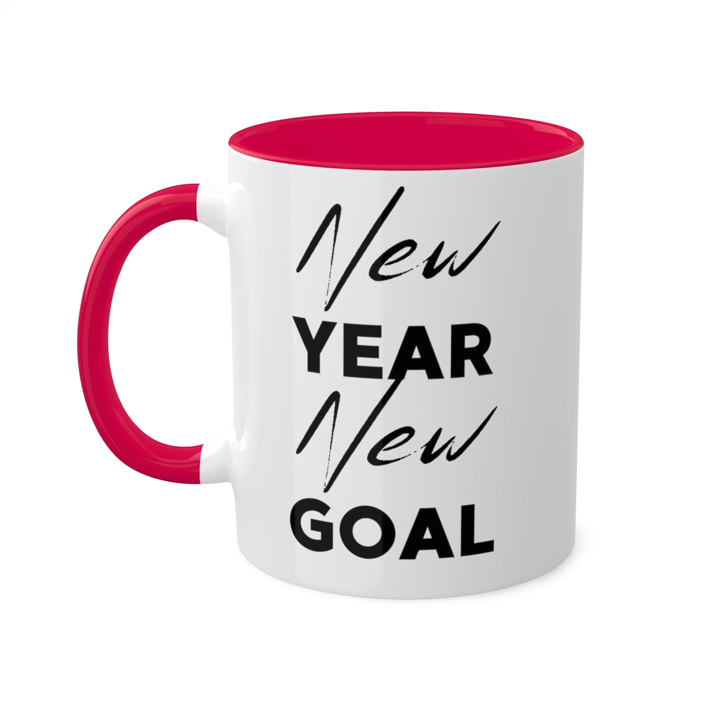 "New Year, New Goal" Colorful Mugs (11 oz)