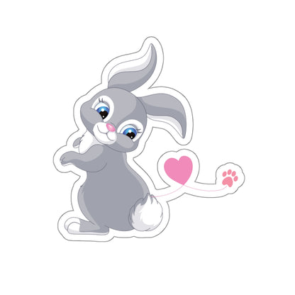 Cute Rabbit Love Kiss-Cut Sticker