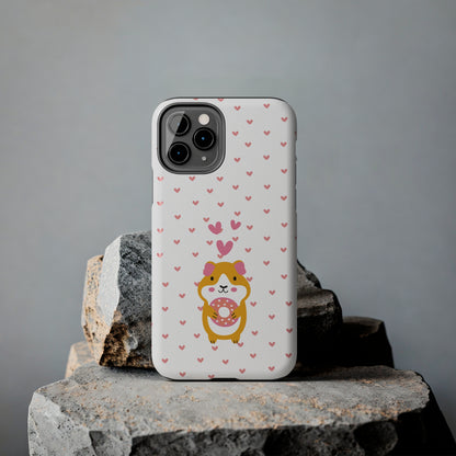 Cute Hamster & Donut Phone Case (Tough) -- [iPhone Only]