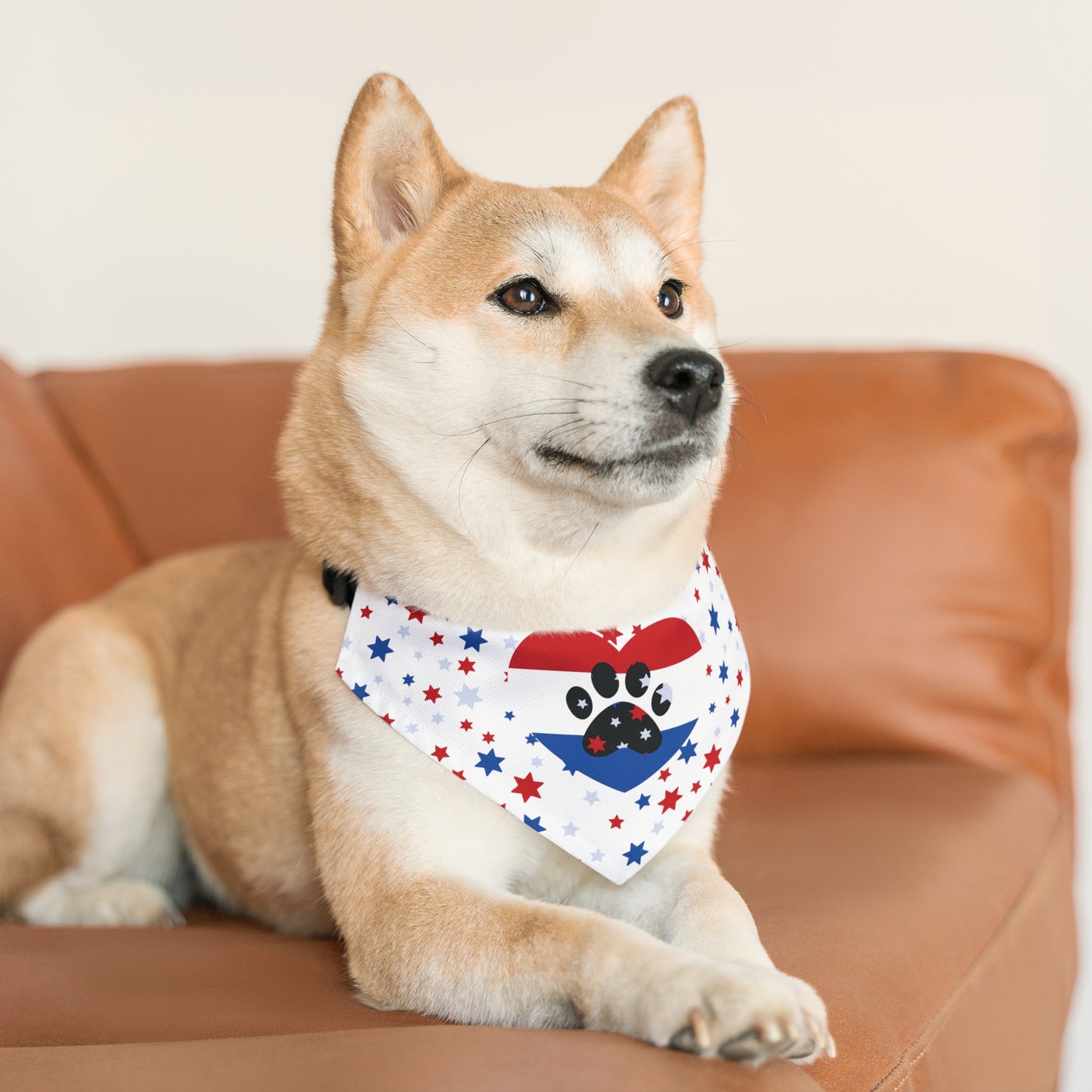 U.S.A., American, Red, White & Blue Pet Bandana Collar (S - XL)