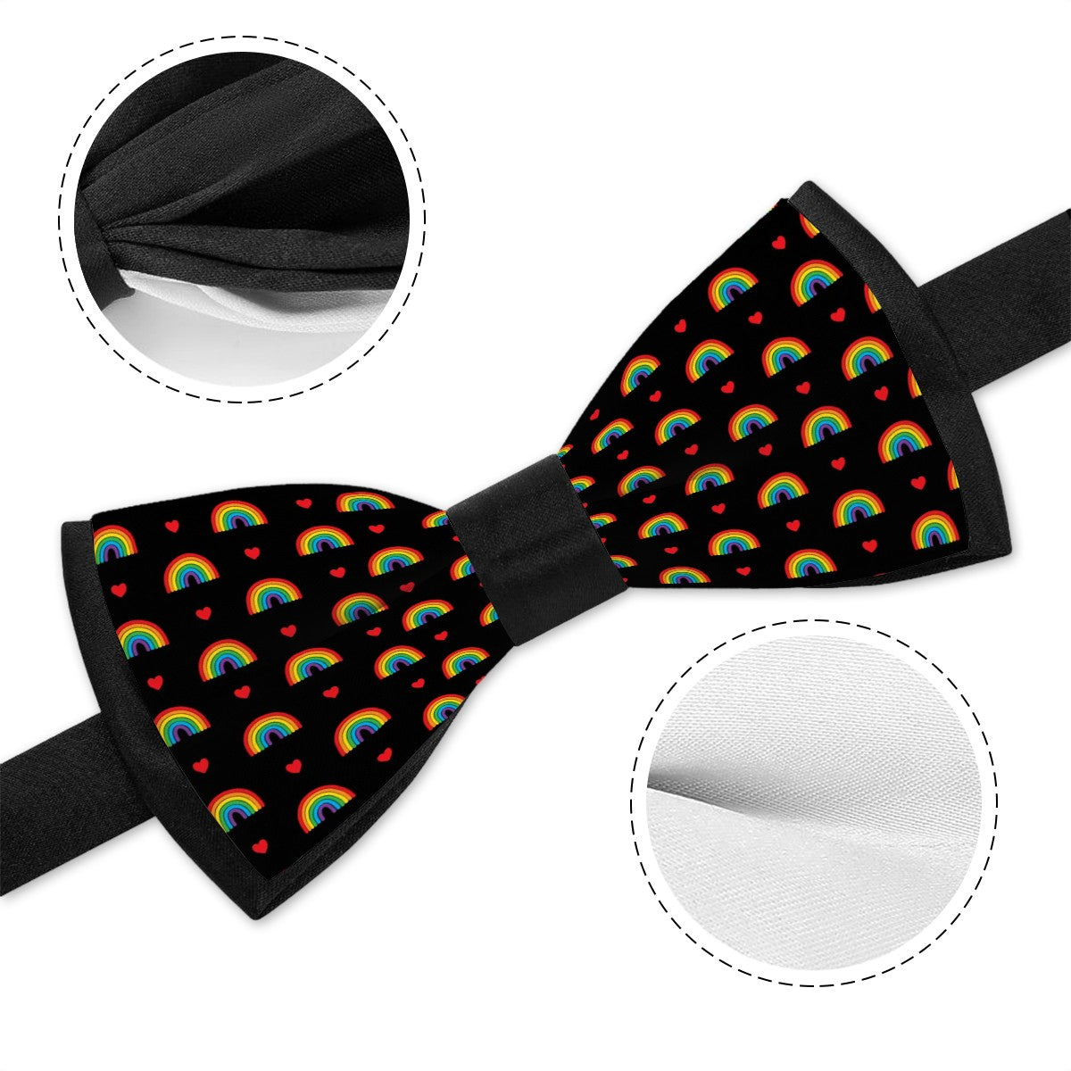 Rainbow Bow Tie for Men