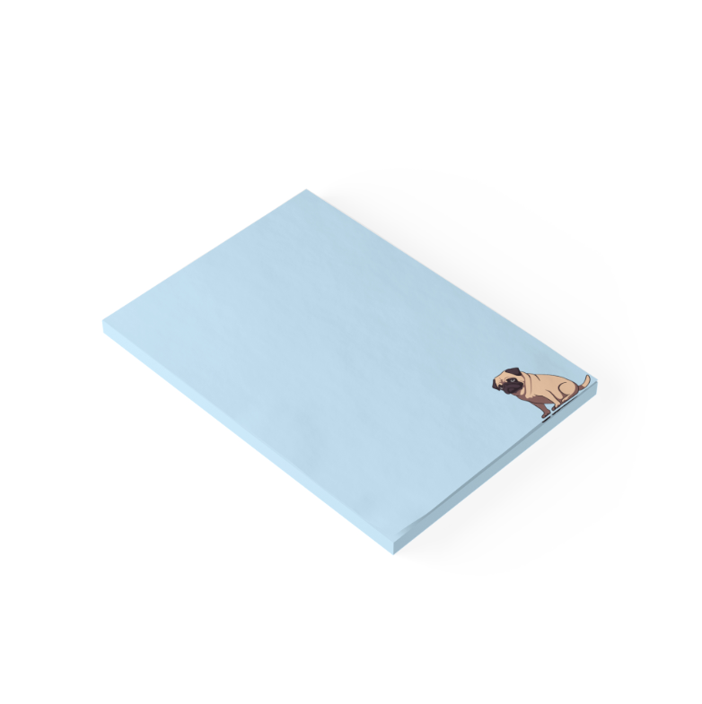 Pug Post-it® Note Pads (Multiple Sizes & Colors)