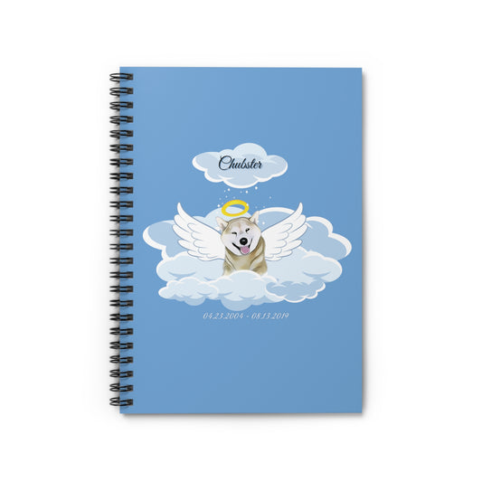 Personalized Rainbow Angel 🌈🐾💕 Rule Lined Spiral Notebook