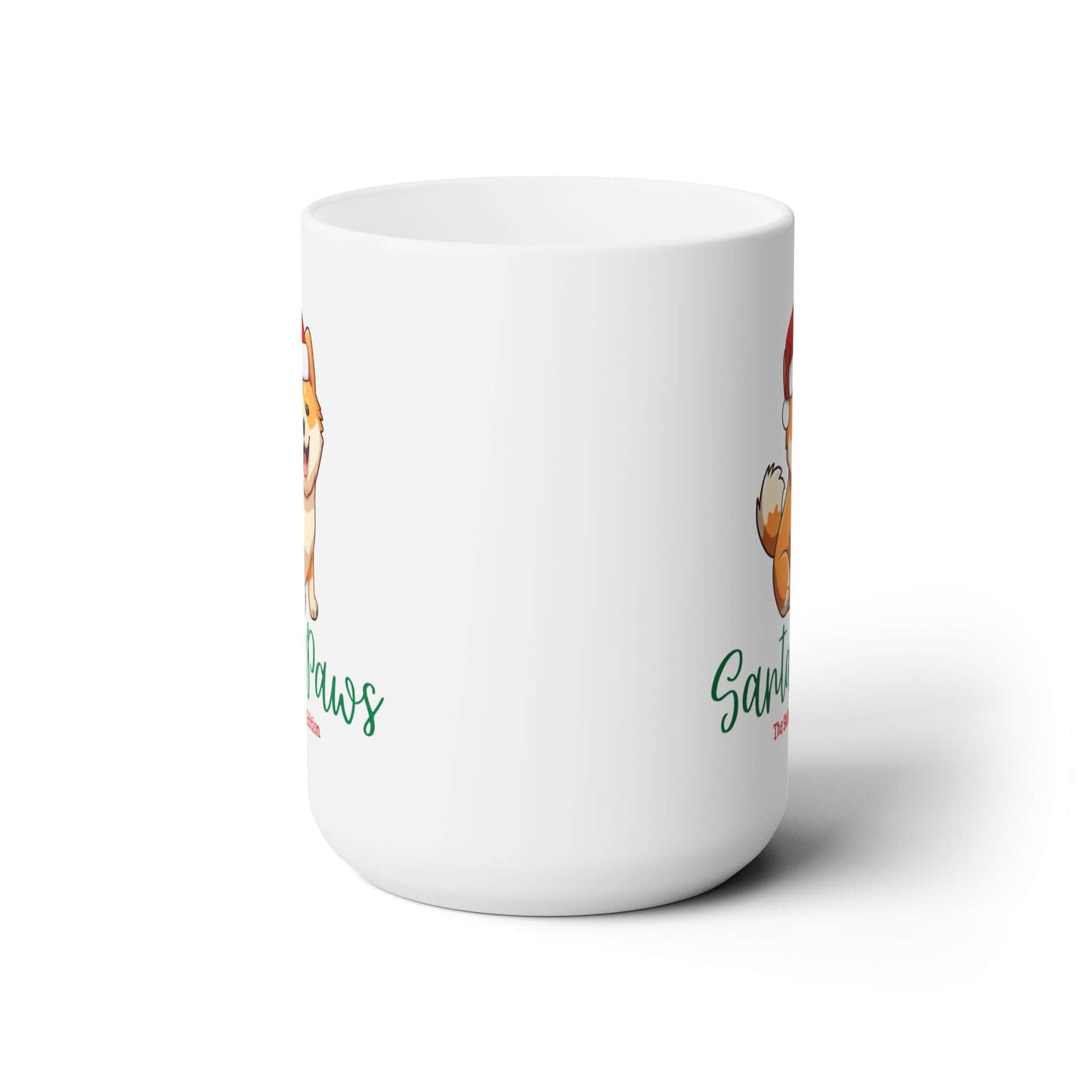 Shiba Inu Christmas Ceramic Mug – 15oz Holiday Coffee Cup for Dog Lovers