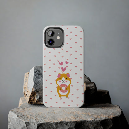 Cute Hamster & Donut Phone Case (Tough) -- [iPhone Only]