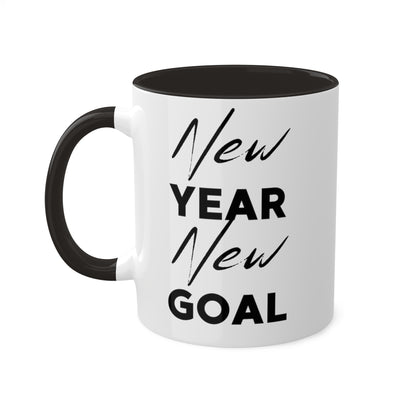 "New Year, New Goal" Colorful Mugs (11 oz)