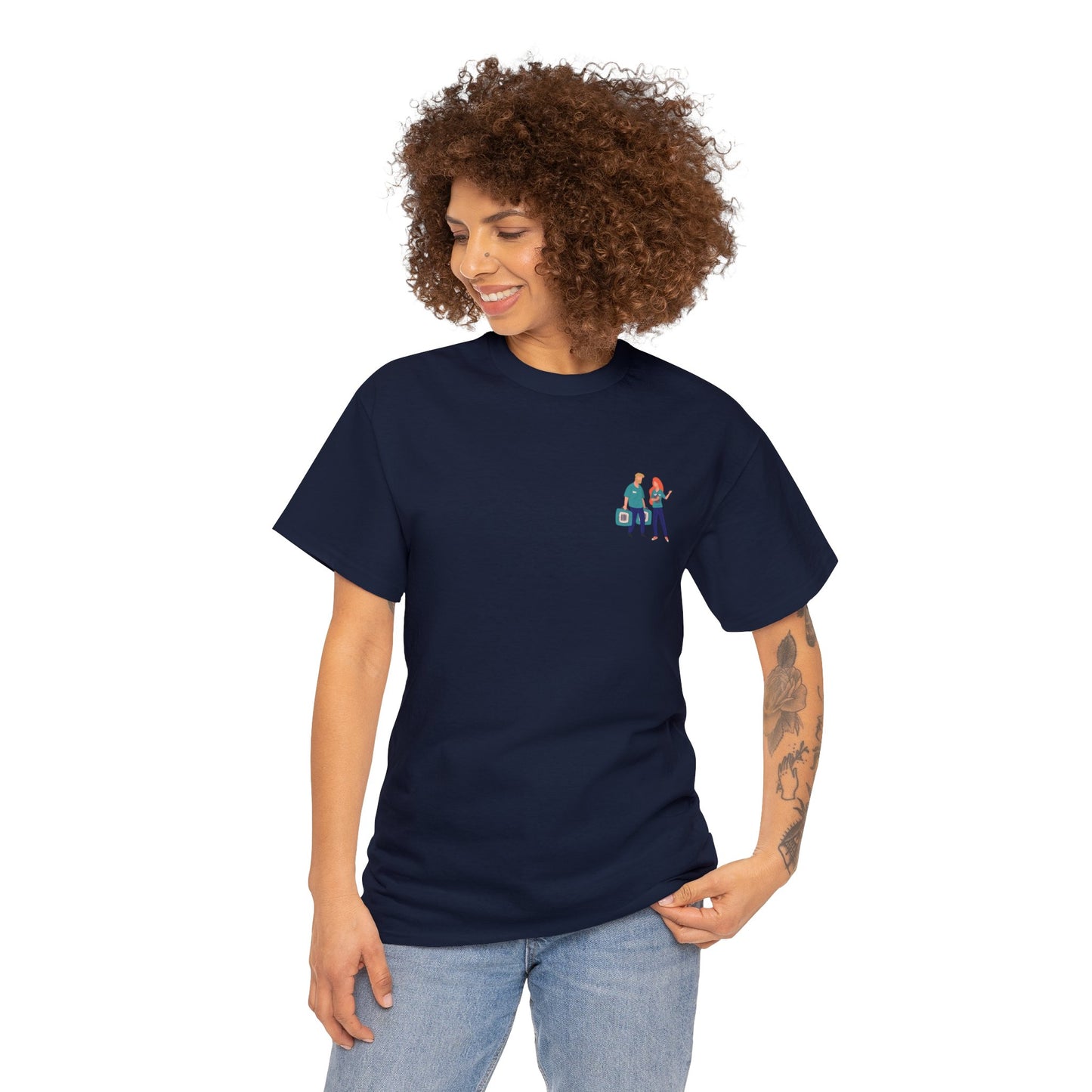 Animal Shelter Cotton Tee "Heroes of the Rescue: Celebrating Shelter Workers, Animal Control, and Vet Care