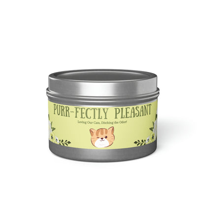 Purr-fectly Pleasant Cat Litter Defusing Tin Candle