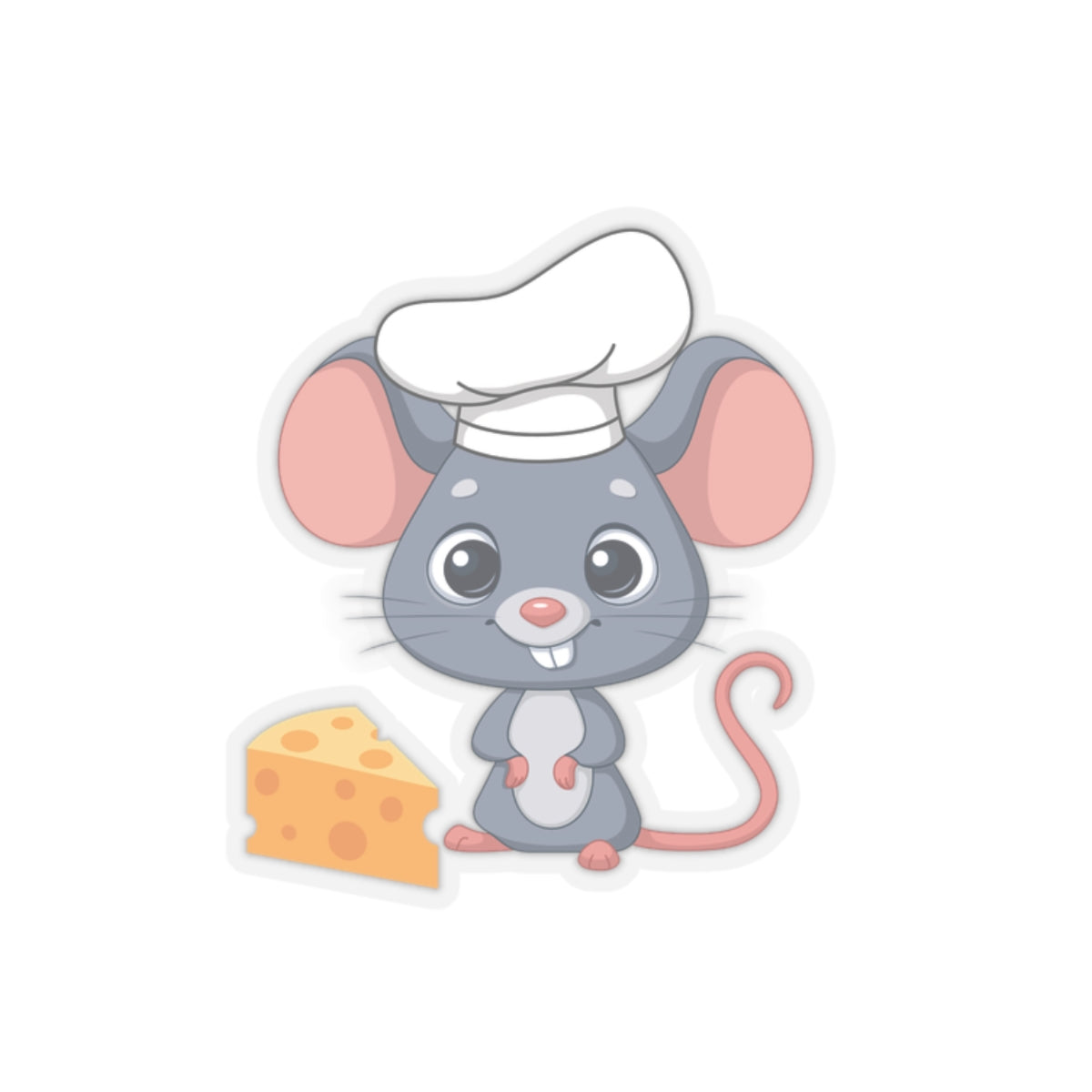 Rat Chef with Cheese Kiss-Cut Sticker