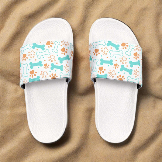 Dog Bone Pattern Slide Sandals