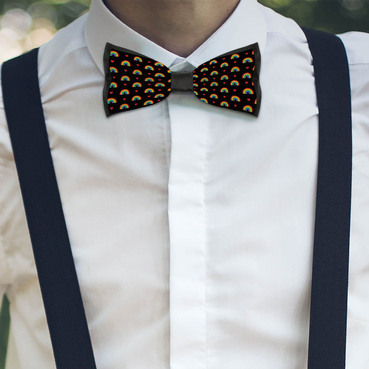 Rainbow Bow Tie for Men