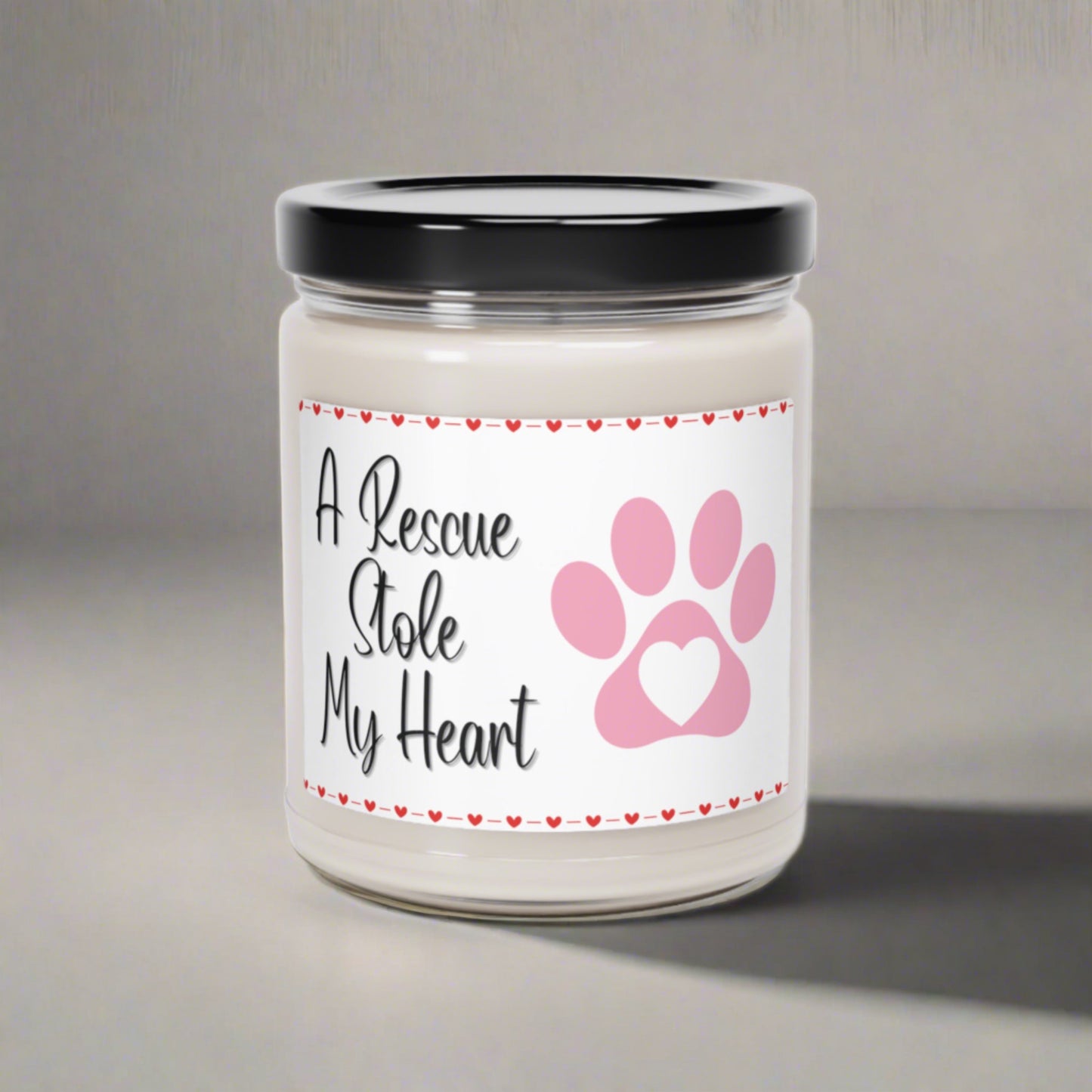 Rescue Love Scented Soy Candle "A Rescue Stole My Heart" (5 Scents)| Love & Paws Collection