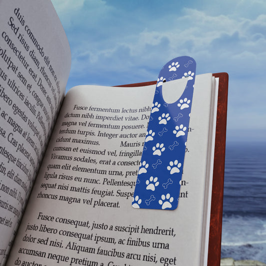 Dog Paw Print Aluminum Bookmark (Multiple Colors)