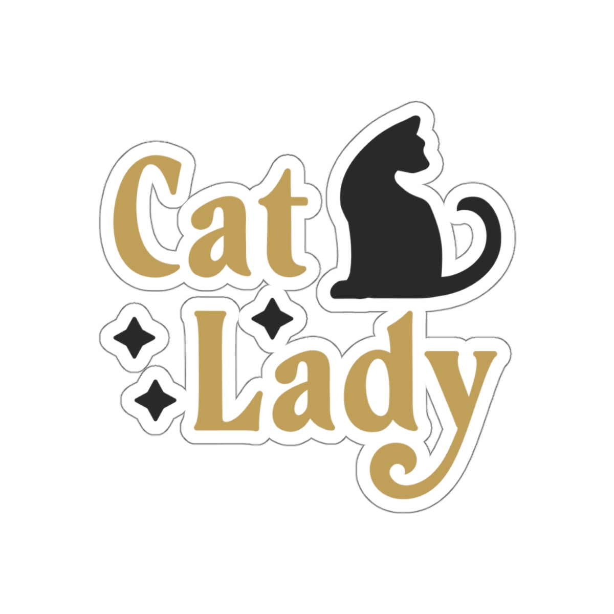 'Cat Lady' Kiss-Cut Sticker