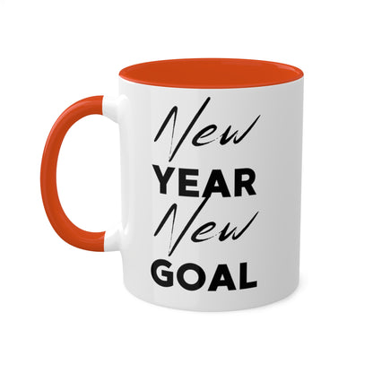 "New Year, New Goal" Colorful Mugs (11 oz)