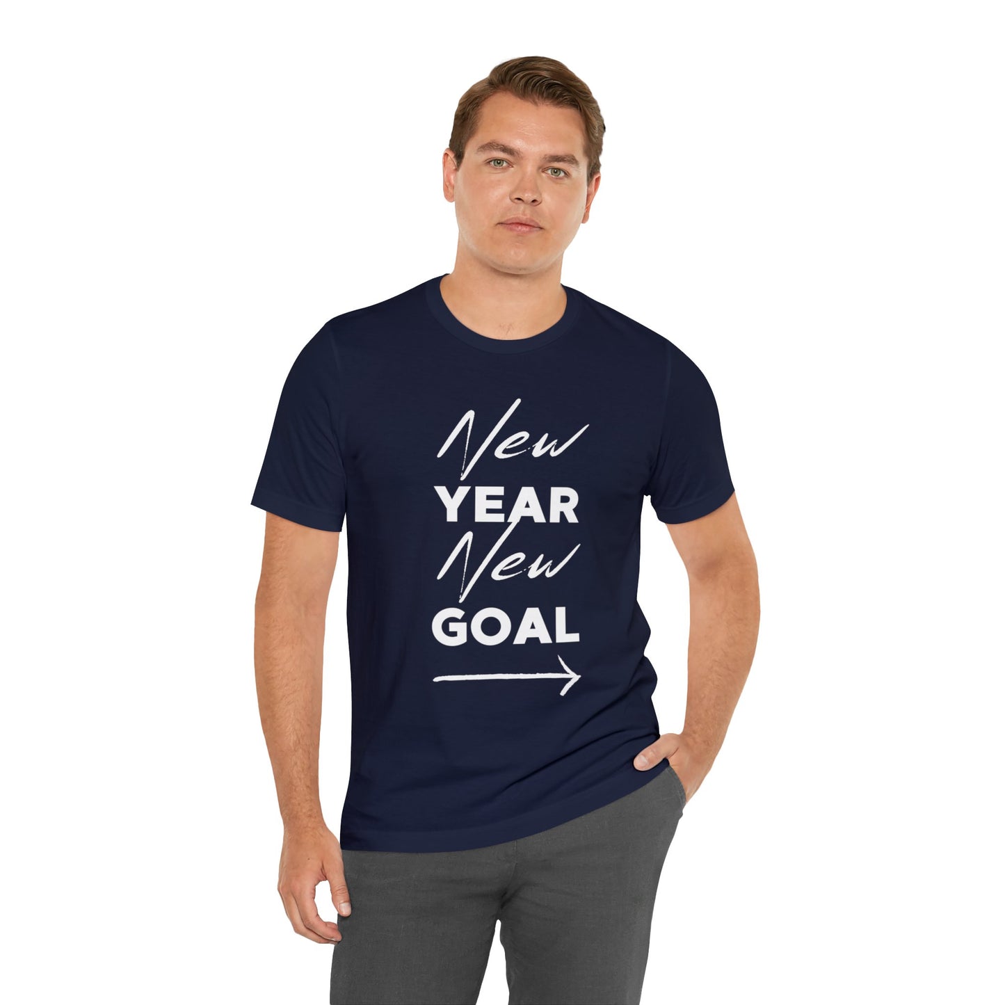 "New Year, New Goal -- Become a Foster" T-Shirt Unisex Short Sleeve Tee (Multiple Sizes & Colors)