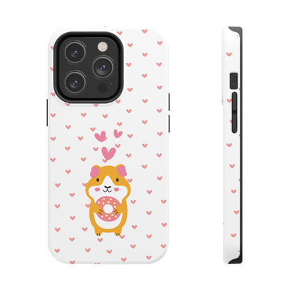 Cute Hamster & Donut Phone Case (Tough) -- [iPhone Only]