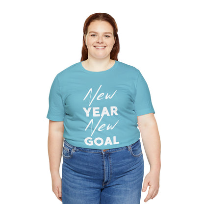 "New Year, New Goal -- Become a Foster" T-Shirt Unisex Short Sleeve Tee (Multiple Sizes & Colors)