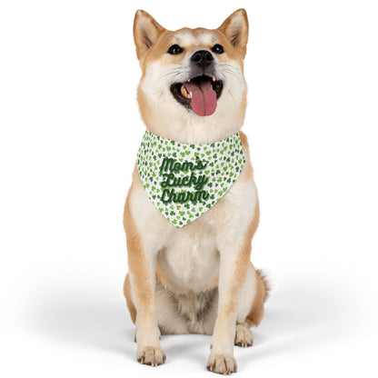 "Mom’s Lucky Charm" Pet Bandana Collar – St. Patrick’s Day Dog Accessory