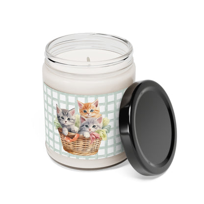 'Kittens in a Basket' Spring Themed Soy Candle (9 Scents)