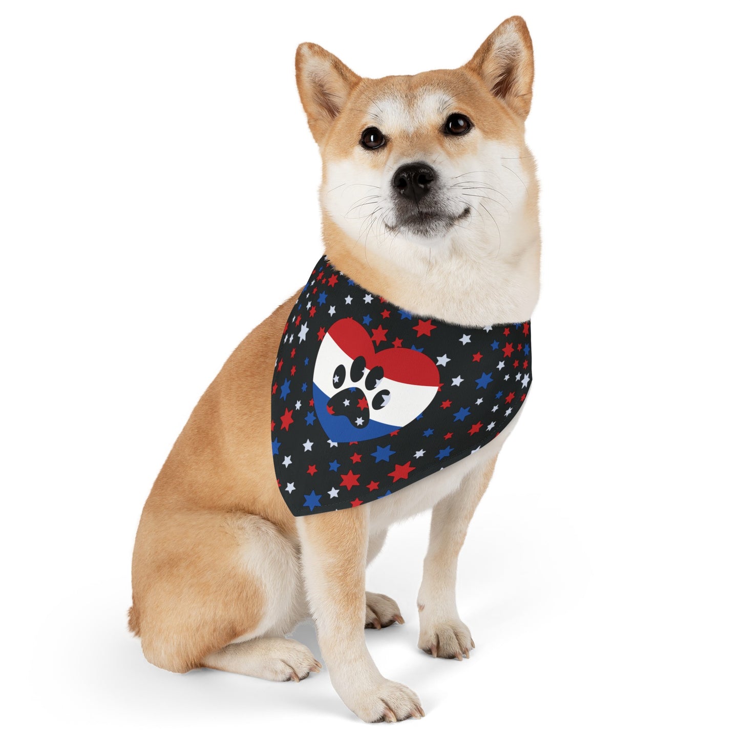 U.S.A., American, Red, White & Blue Pet Bandana Collar (S - XL)