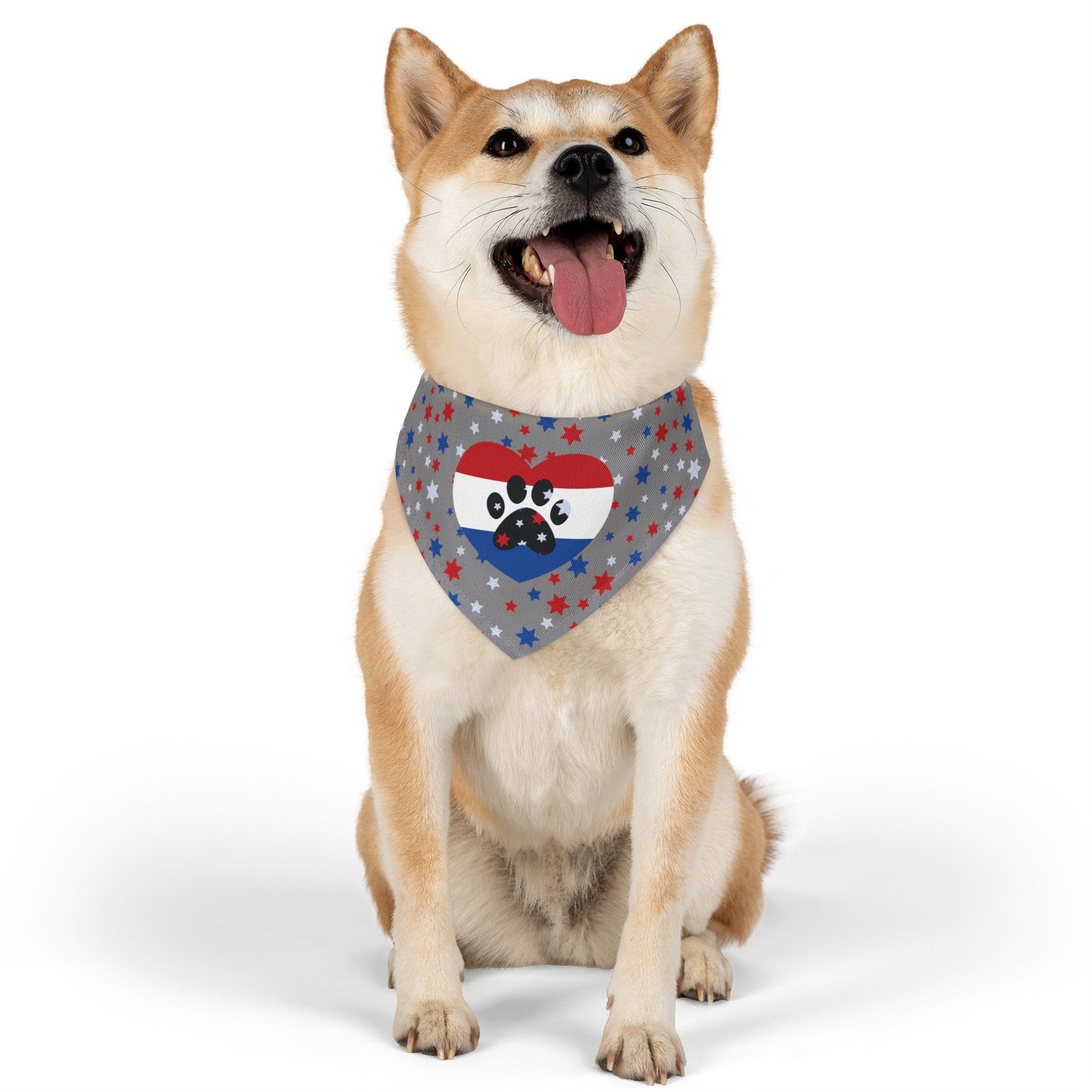 U.S.A., American, Red, White & Blue Pet Bandana Collar (S - XL)